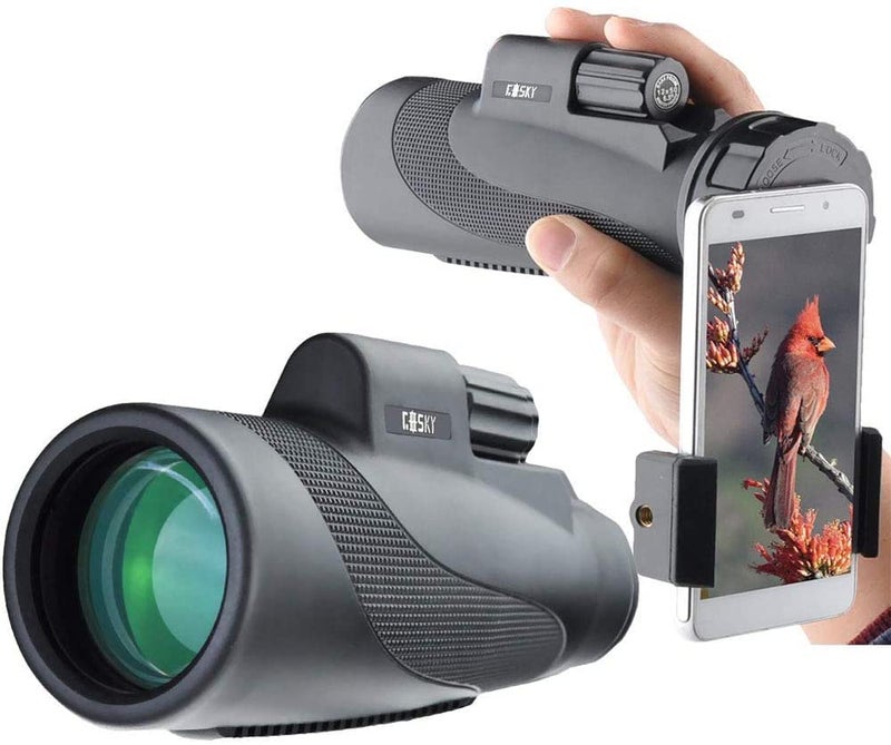 Gosky Titan 12X50 Monocular Telescope with Smartphone Holder - Waterproof Fog-Proof Shockproof Scope BAK-4 Prism FMC for Bird Watching Hunting Camping Traveling Wildlife Scenery - Image 1